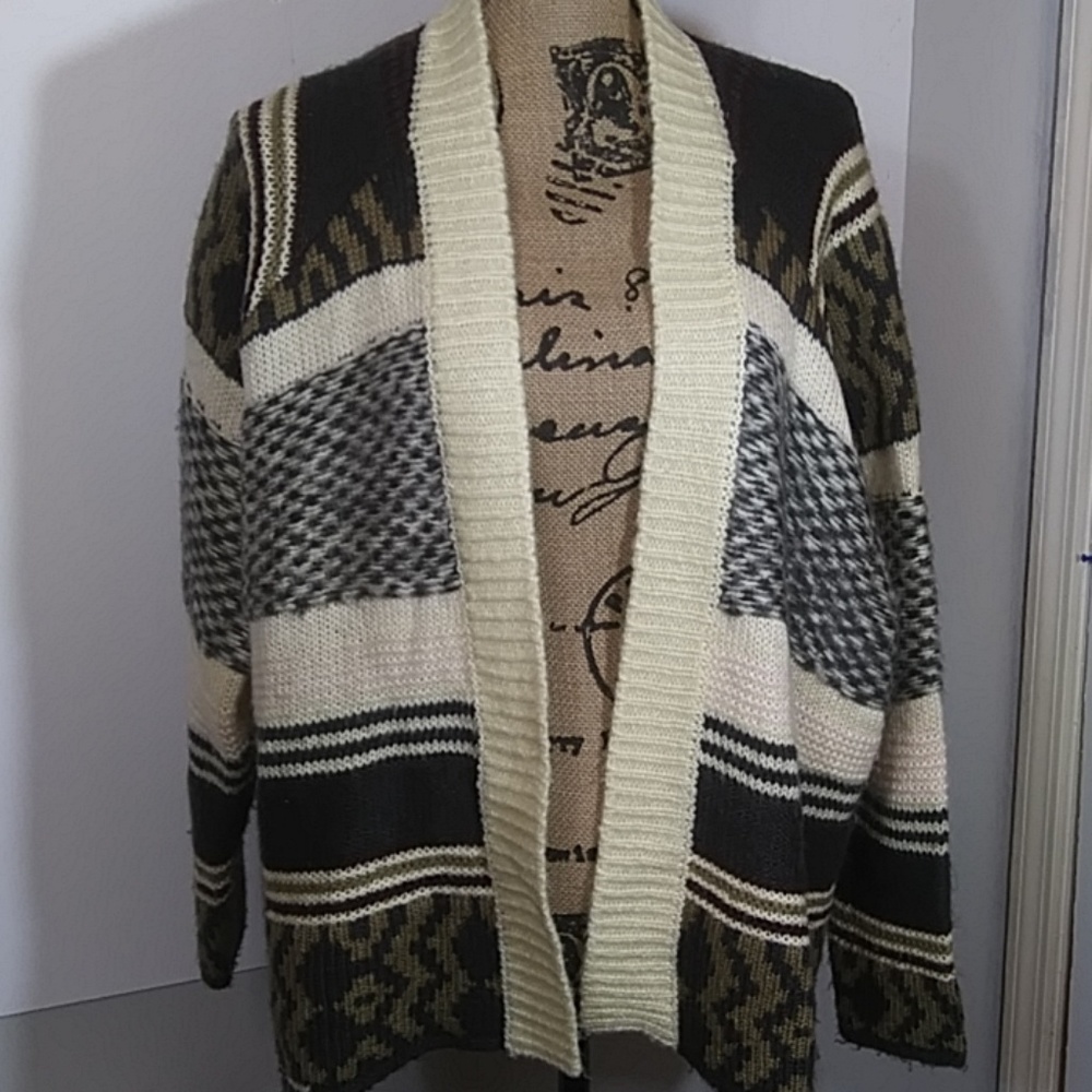 Quinn Nordic Knitted Open Front Chunky Cardigan - image 1